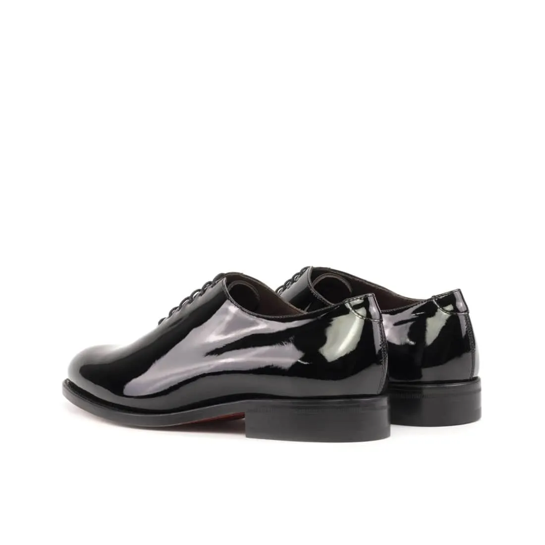 One Cut en cuir vernis noir
