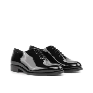 One Cut en cuir vernis noir