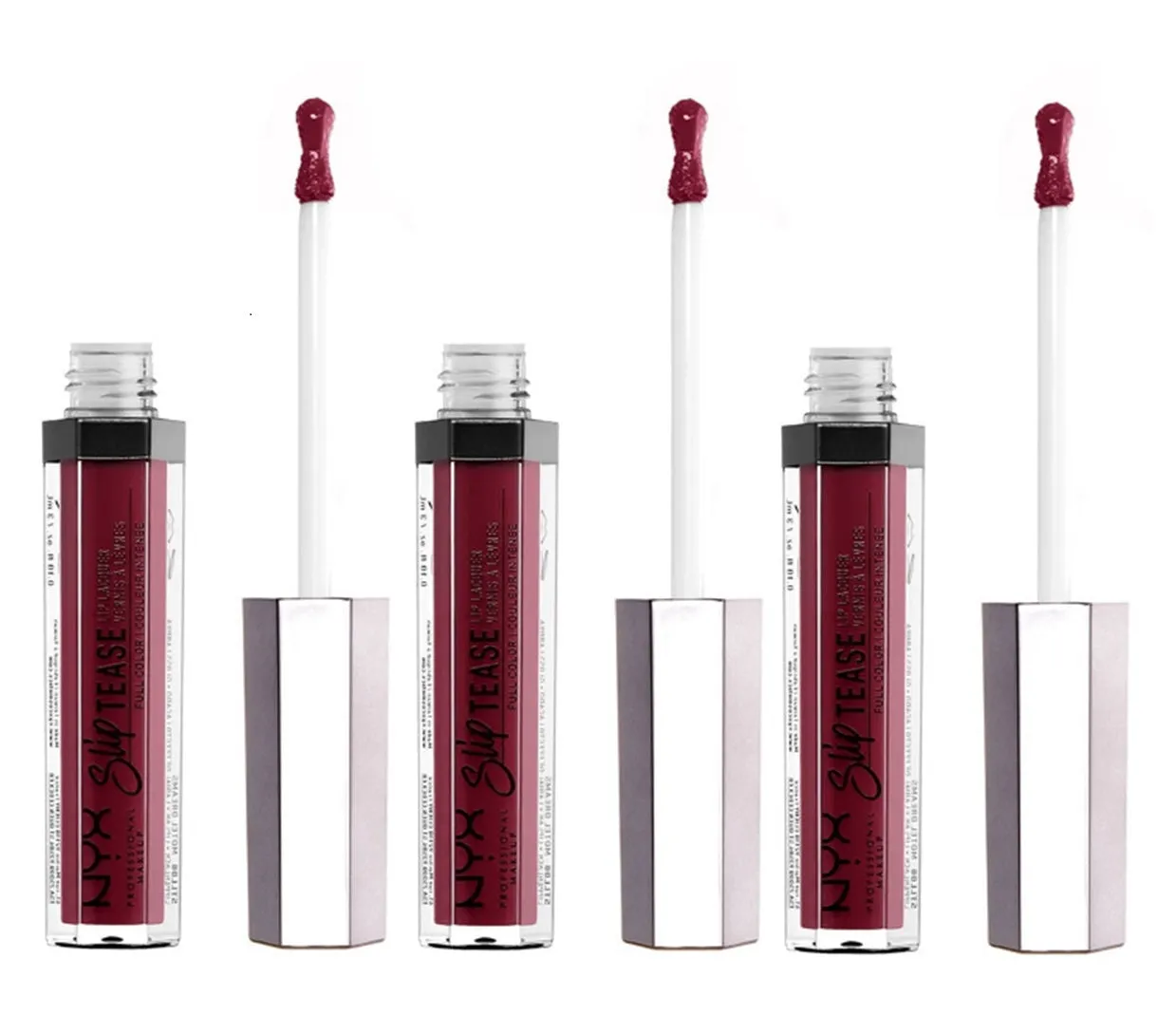 Pack of 3 NYX Slip Tease Full Color Lip Lacquer, Spiced Spell STLL17