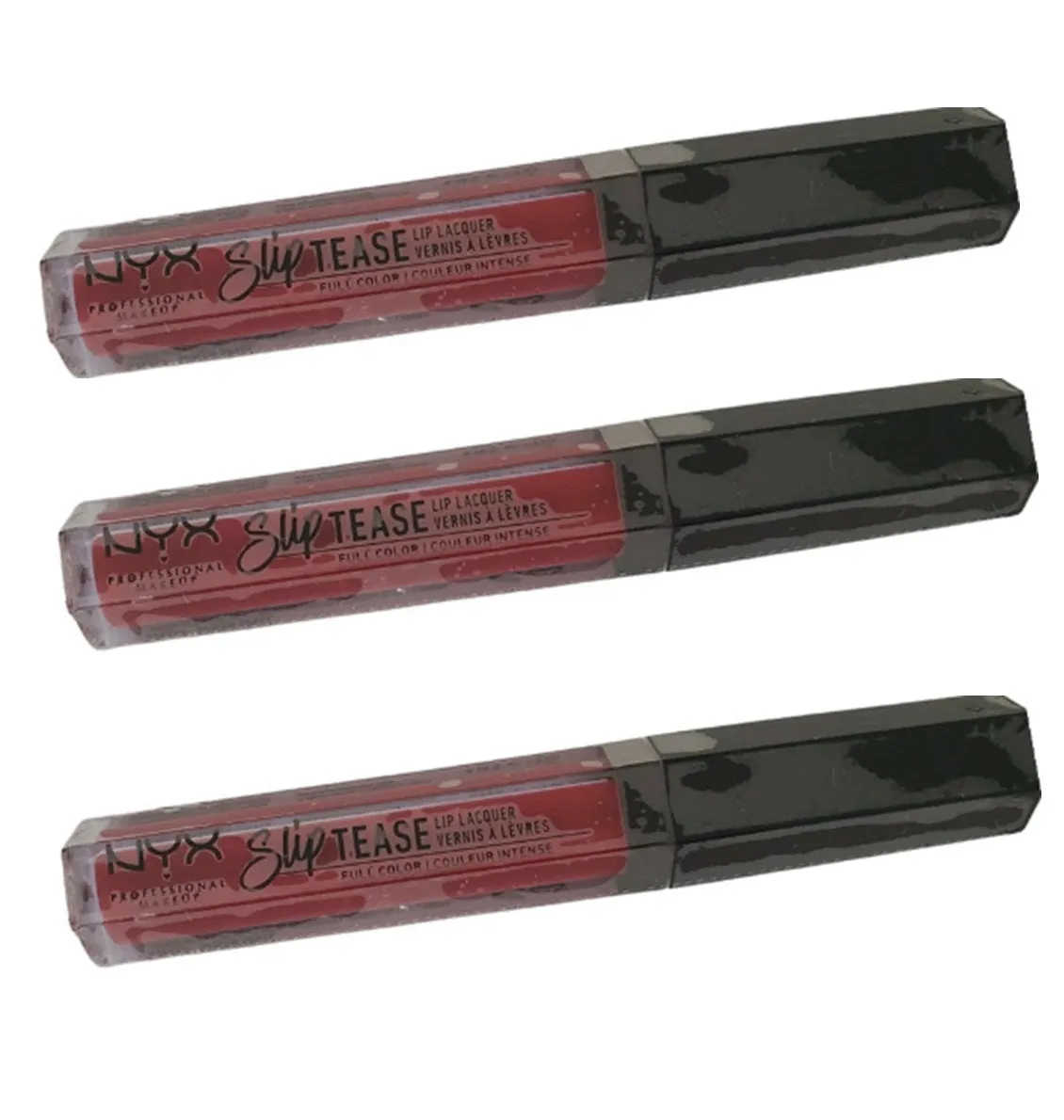 Pack of 3 NYX Slip Tease Full Color Lip Lacquer, Spiced Spell STLL17