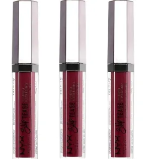 Pack of 3 NYX Slip Tease Full Color Lip Lacquer, Spiced Spell STLL17