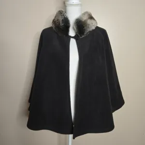 Parkhurst Fur Lined Fleece Poncho