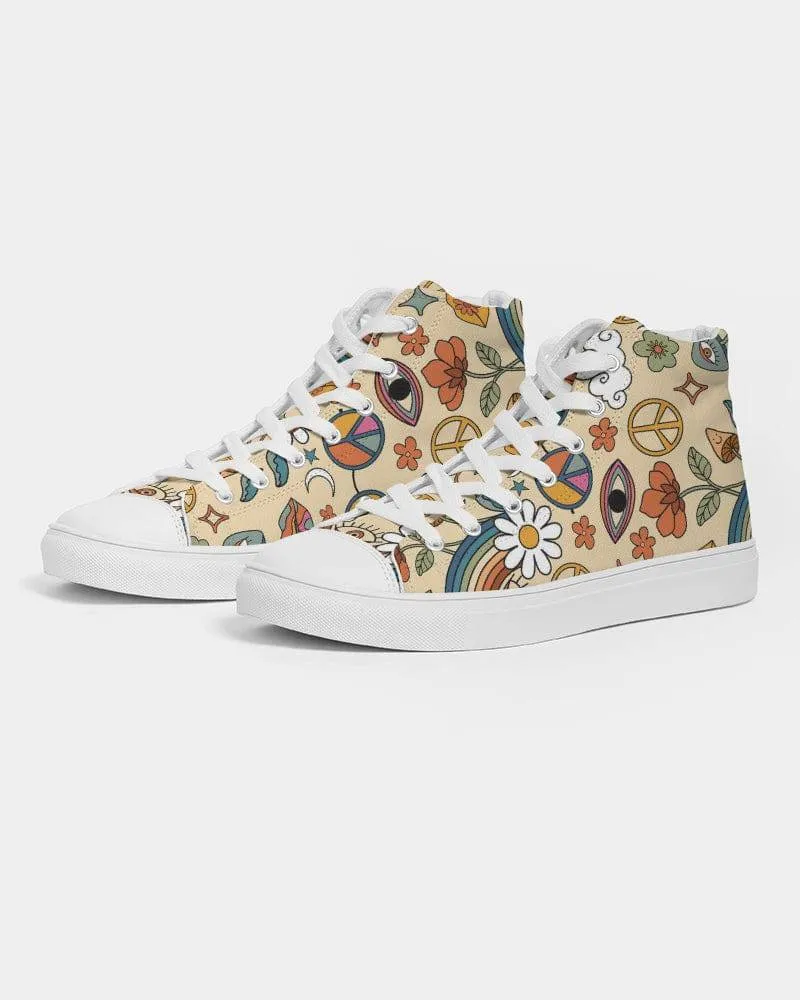 Peace And Love Women's High Top Shoes