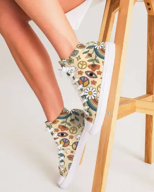 Peace And Love Women's High Top Shoes