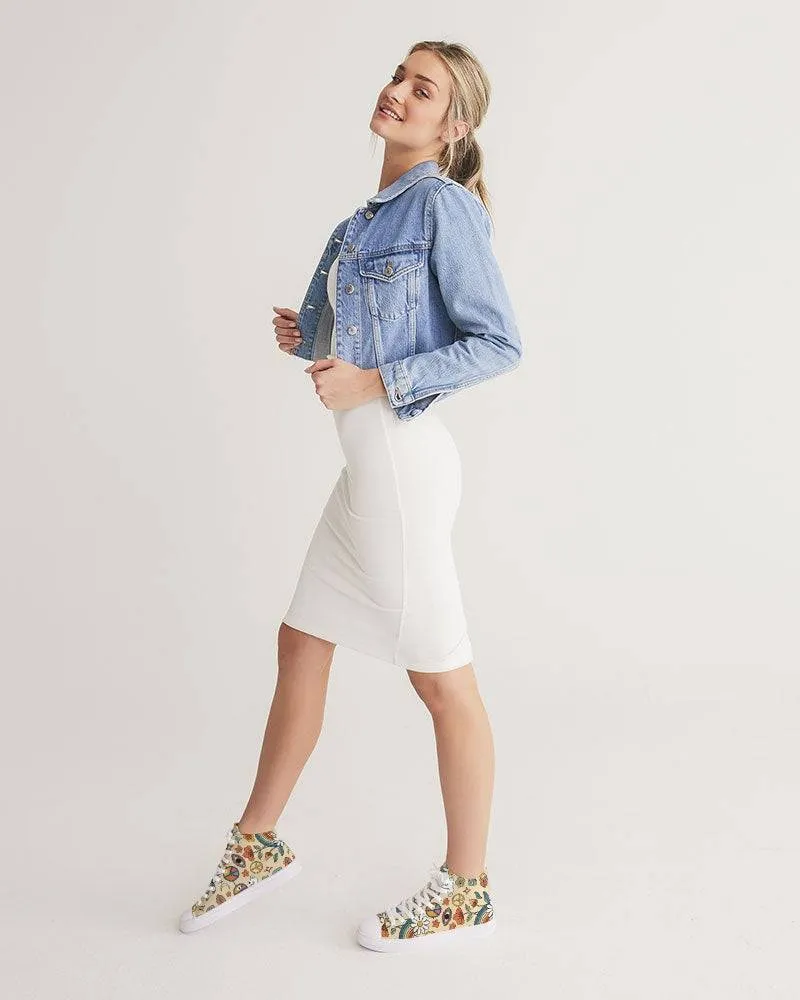 Peace And Love Women's High Top Shoes