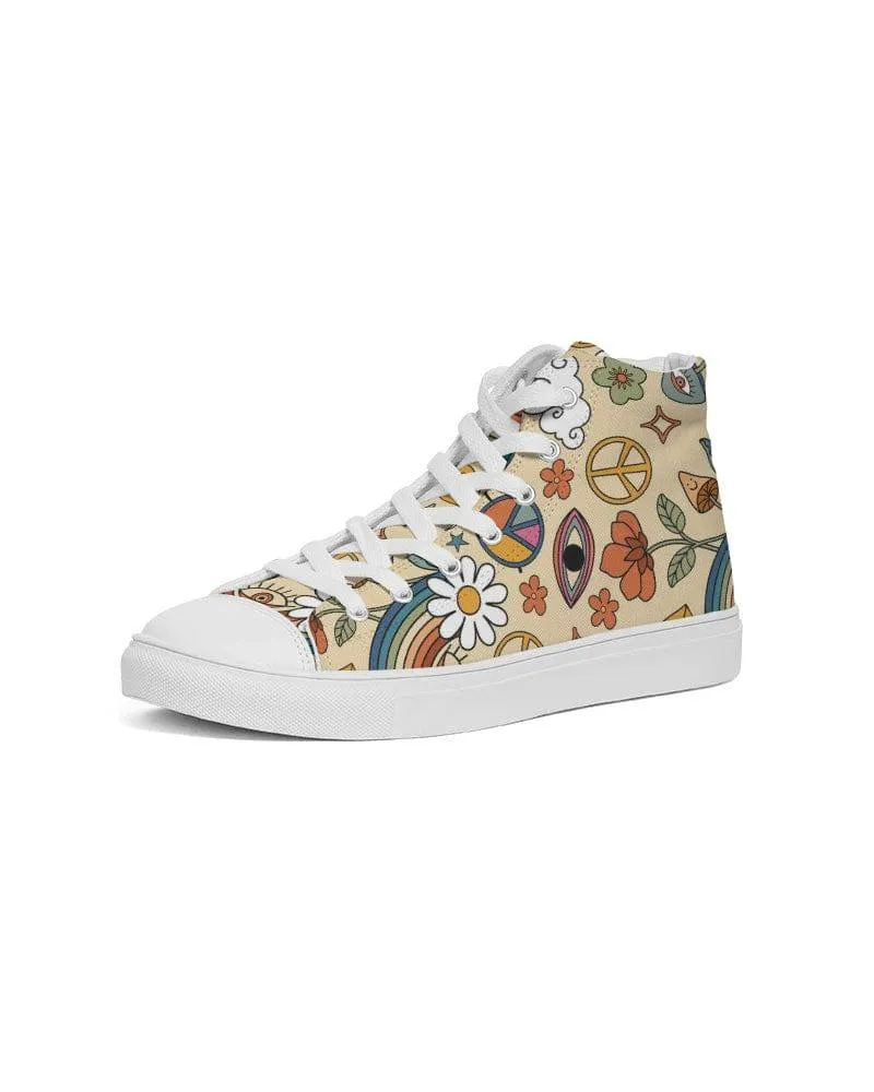 Peace And Love Women's High Top Shoes