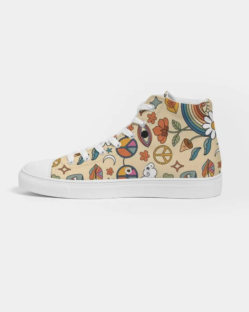 Peace And Love Women's High Top Shoes