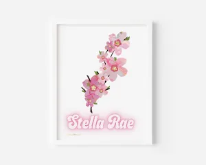 Personalized Wall Art - Cherry Blossom