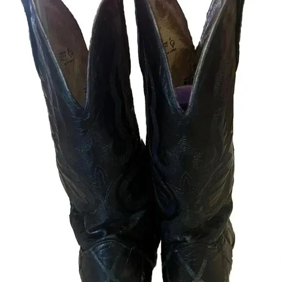 Pistolero Mens Ostrich Black Cowboy‎ Western Boots Men's Size 7.5
