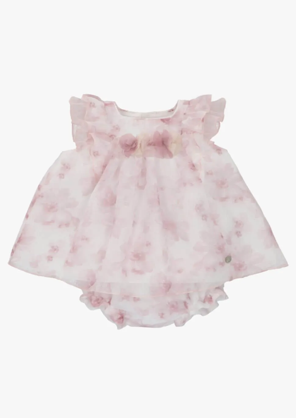 Powder Pink Rose Dress & Bloomers