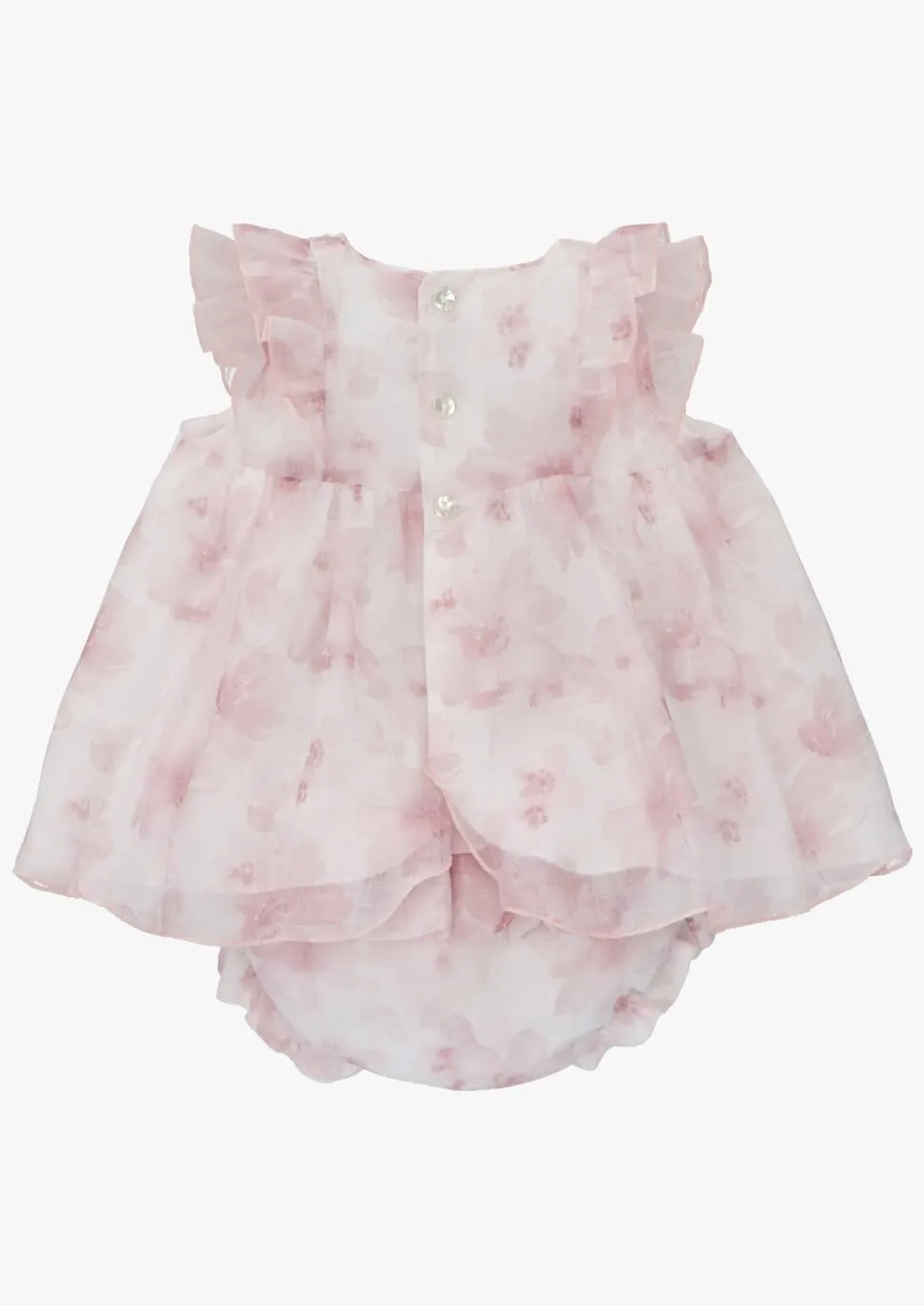 Powder Pink Rose Dress & Bloomers