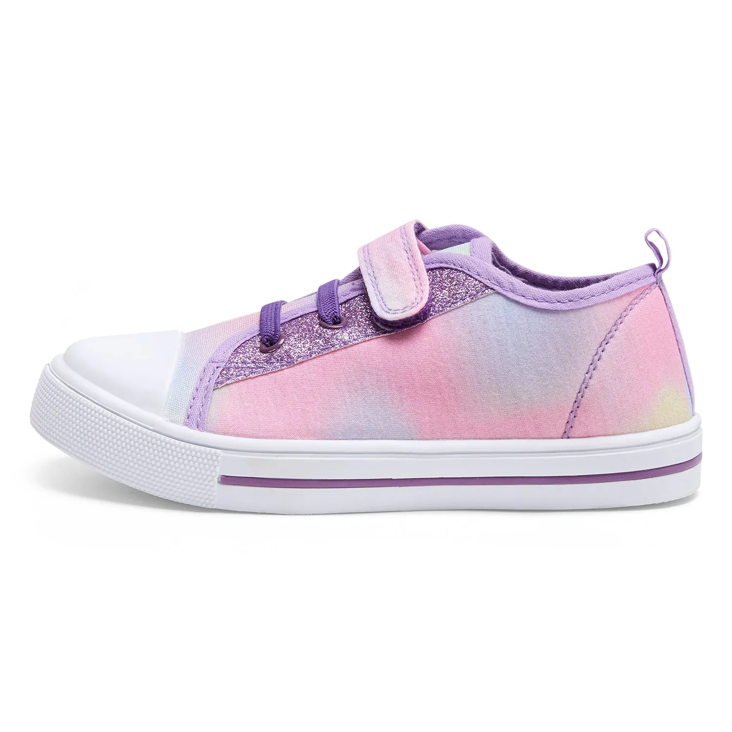 Primary Pink Lace-Up and Velcro Sneakers