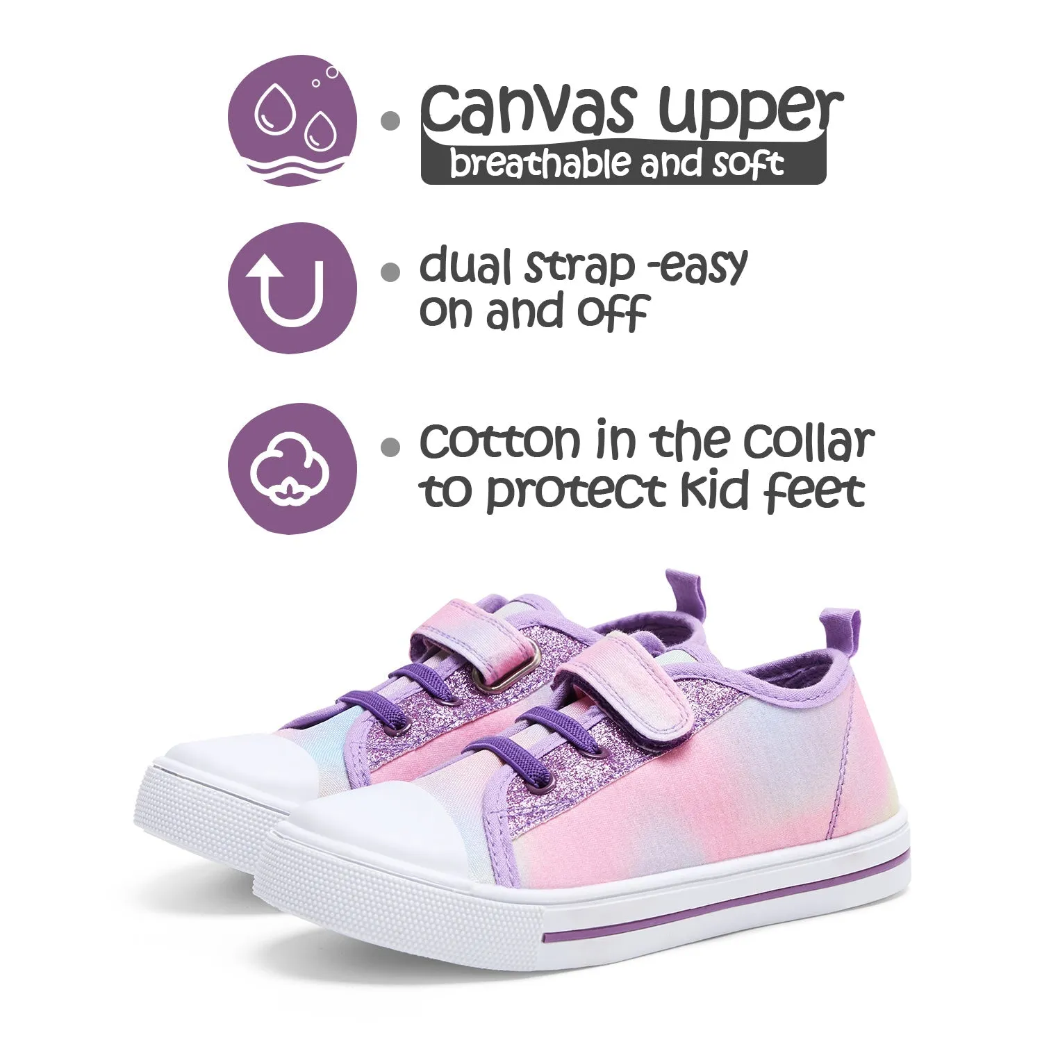 Primary Pink Lace-Up and Velcro Sneakers