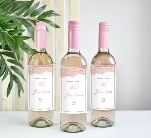 PRINTED New Grandma Pregnancy Announcement Wine Label
