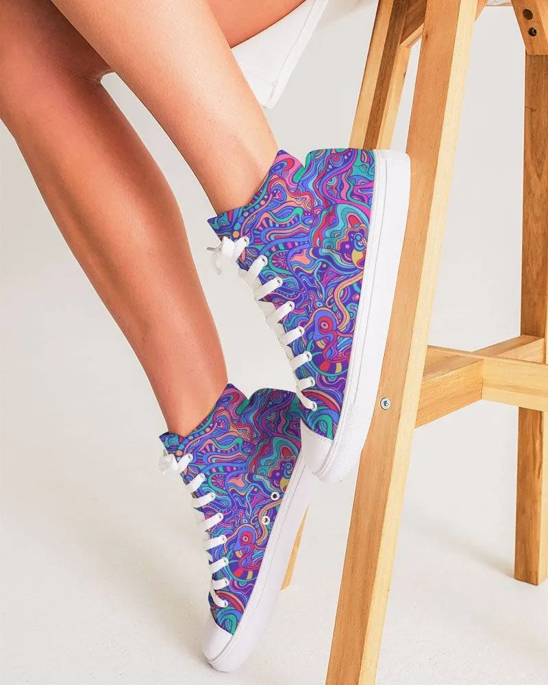 Psychedelic Aurora Women's High Top Shoes