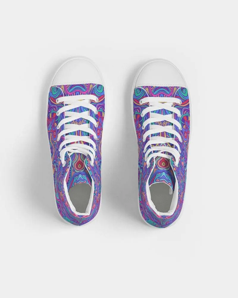 Psychedelic Aurora Women's High Top Shoes