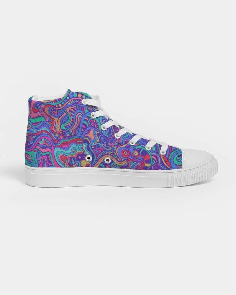 Psychedelic Aurora Women's High Top Shoes