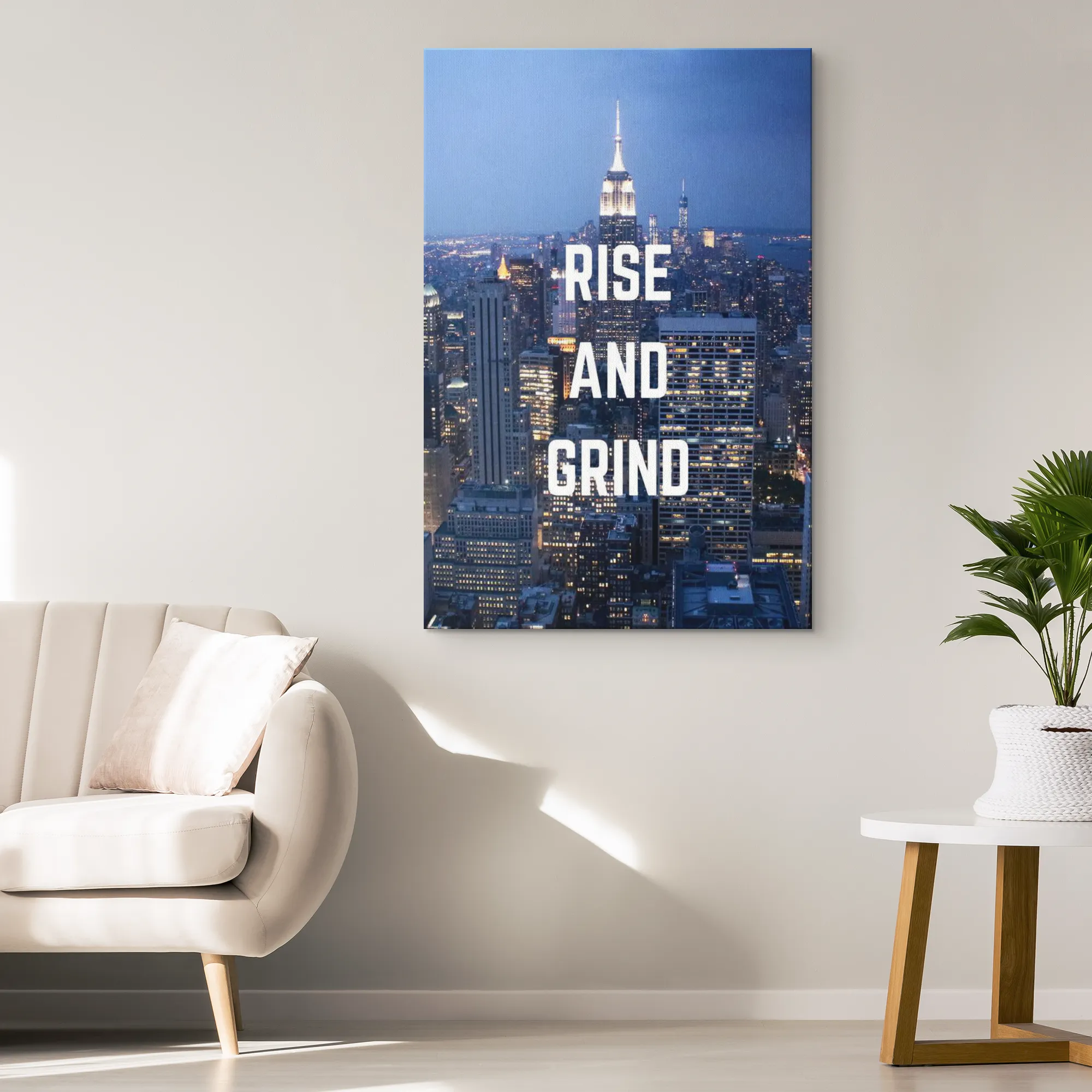 "Rise and Grind" Canvas
