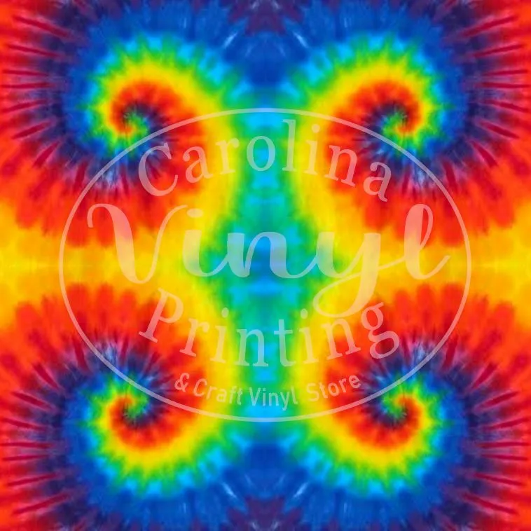 Rainbow Tie Dye - Printed Vinyl