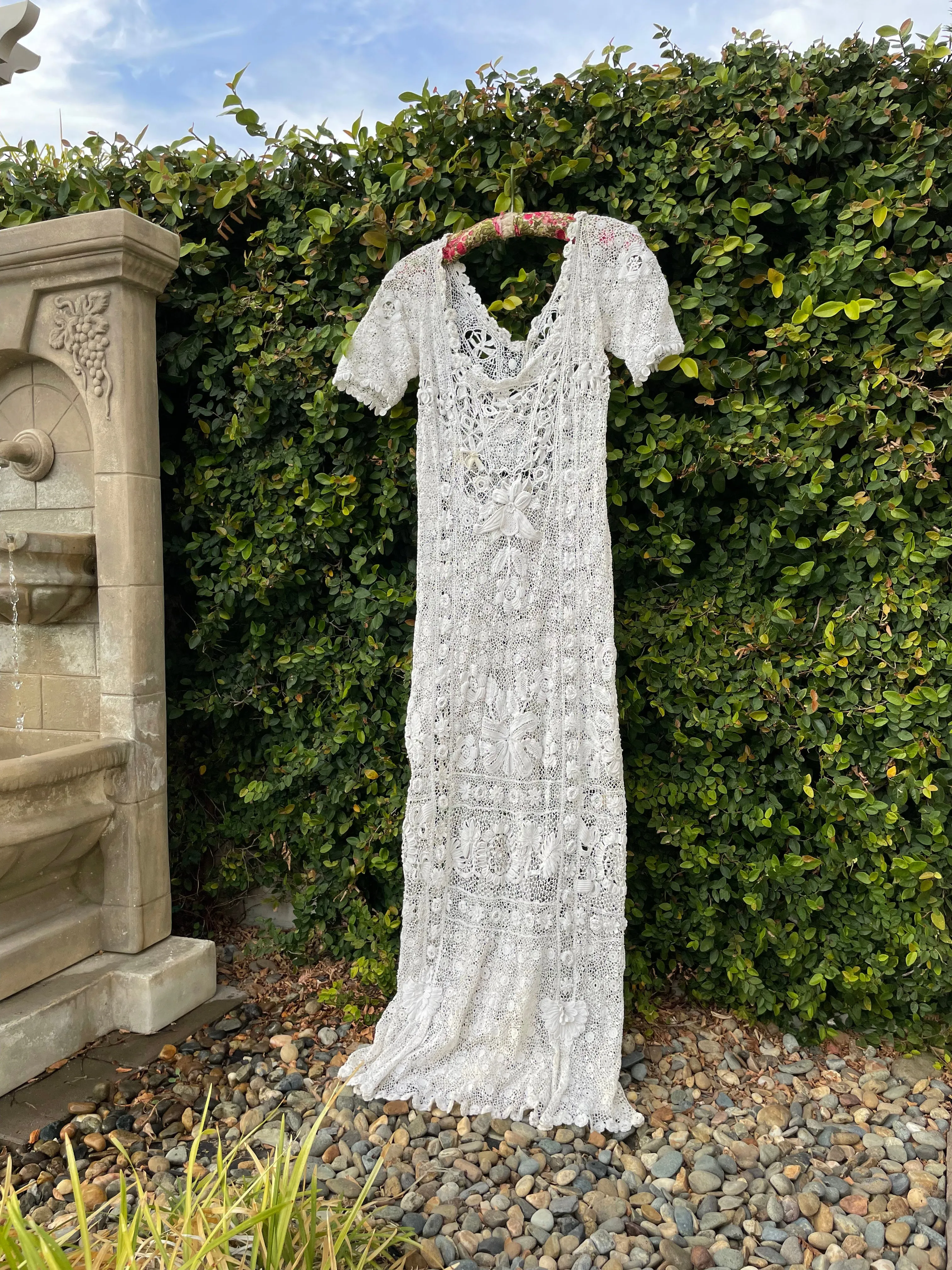 Rare Titanic Era Irish Lace Gown