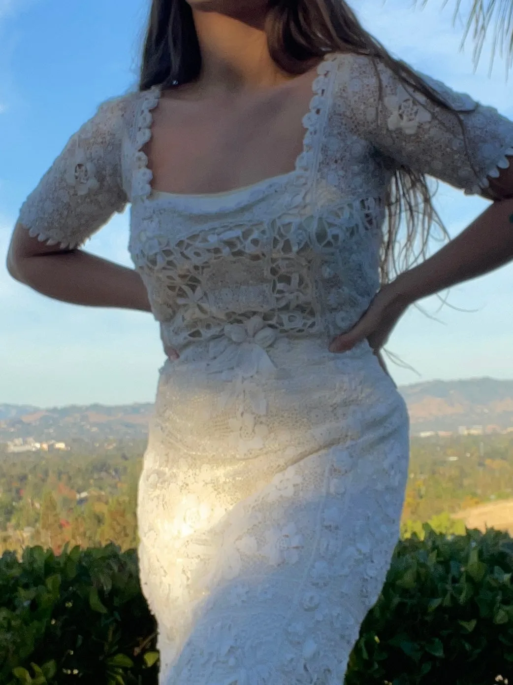 Rare Titanic Era Irish Lace Gown