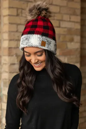 Red Buffalo plaid hat