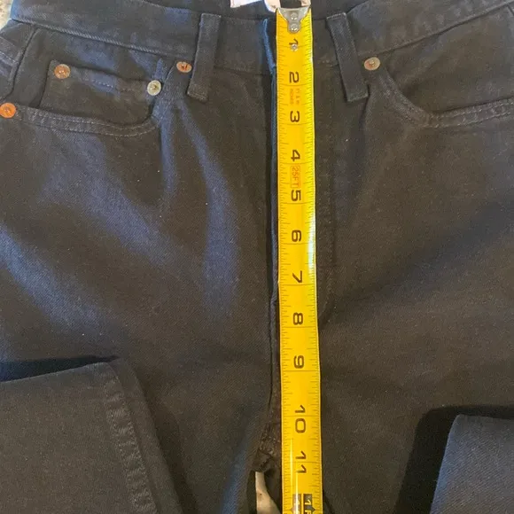 Re/Done Originals black High Rise Ankle Zip  size pppp