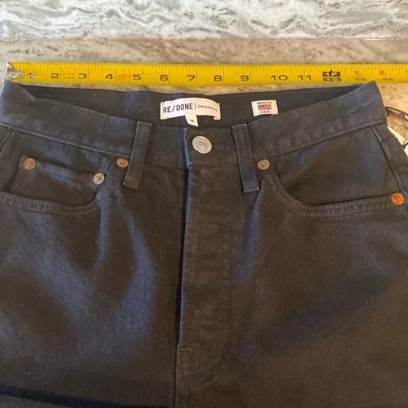 Re/Done Originals black High Rise Ankle Zip  size pppp