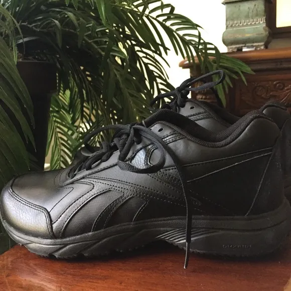 Reebok Slip Resistant Black Sneakers (8.5 Wide D)