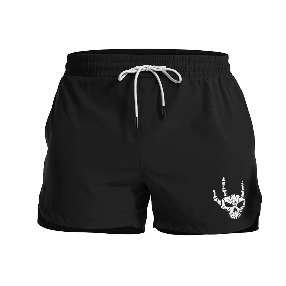Rock Skull Graphic Shorts