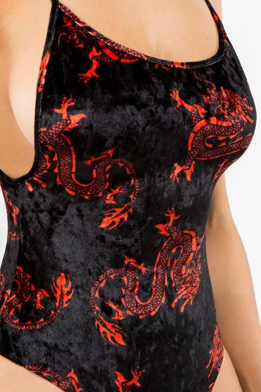 Scarlet Red Dragon Bodysuit