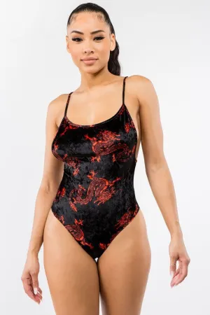 Scarlet Red Dragon Bodysuit
