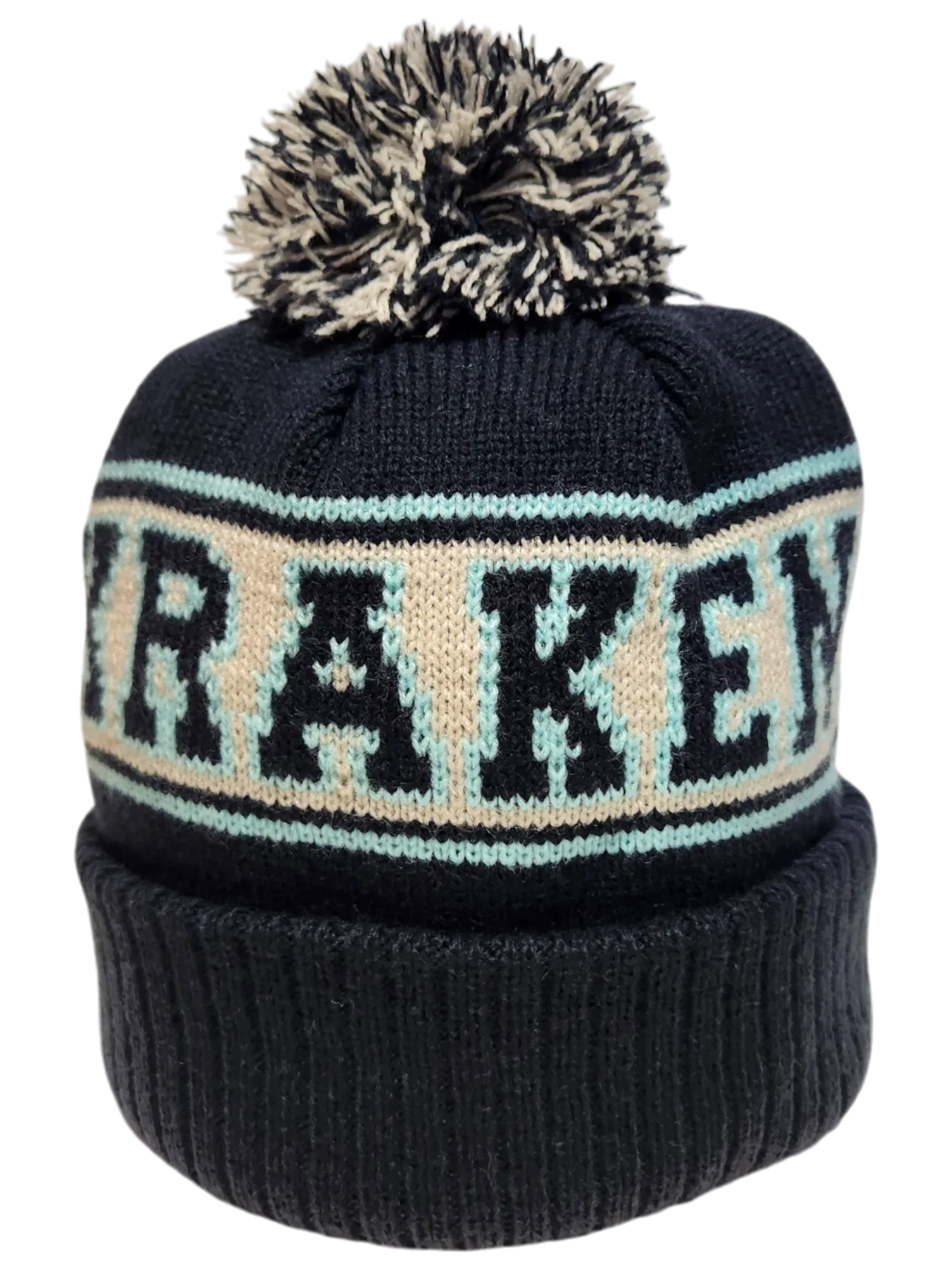 Seattle Kraken Retro Knit Fleece Lined Pom Toque