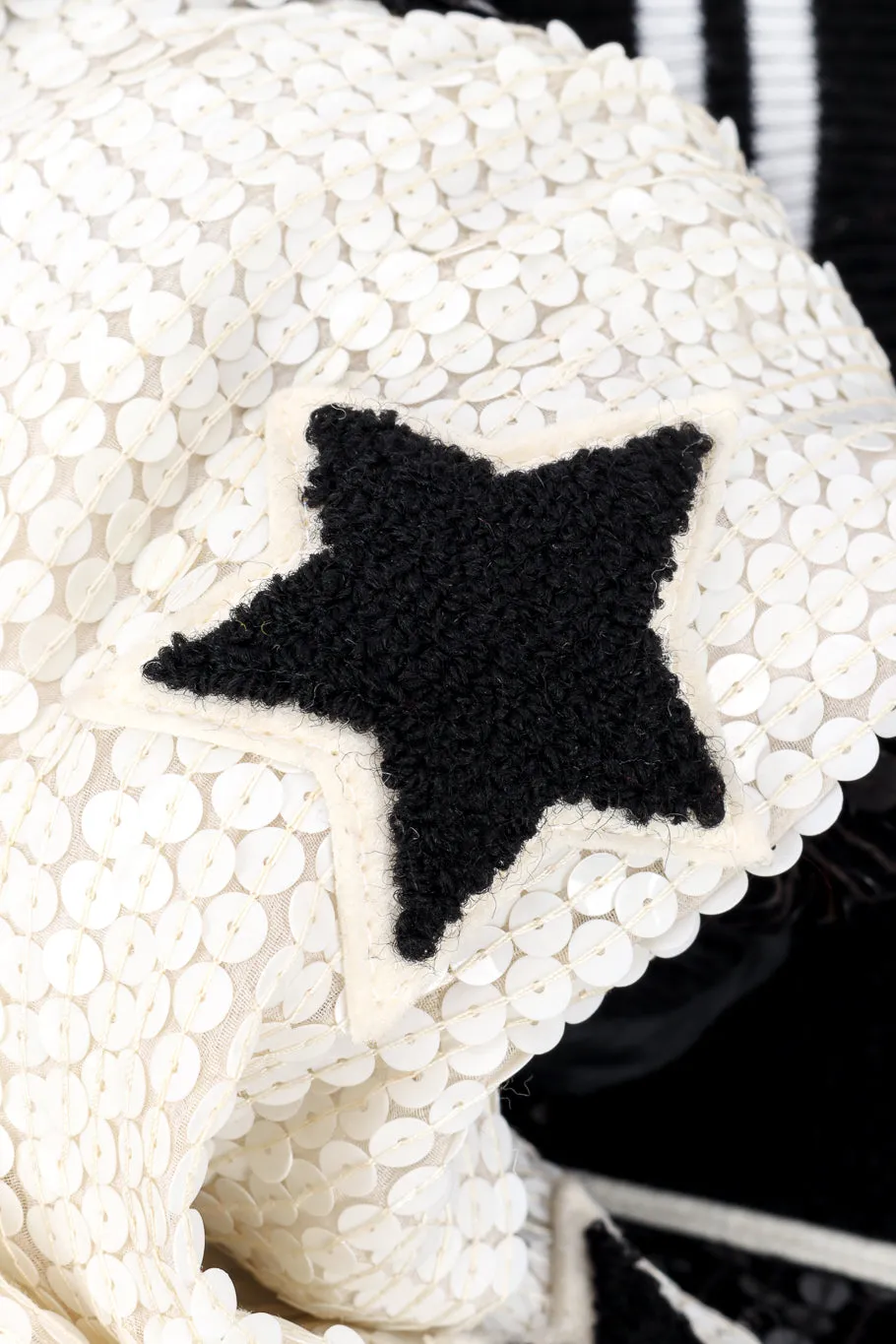 Sequined Letterman Bomber Jacket