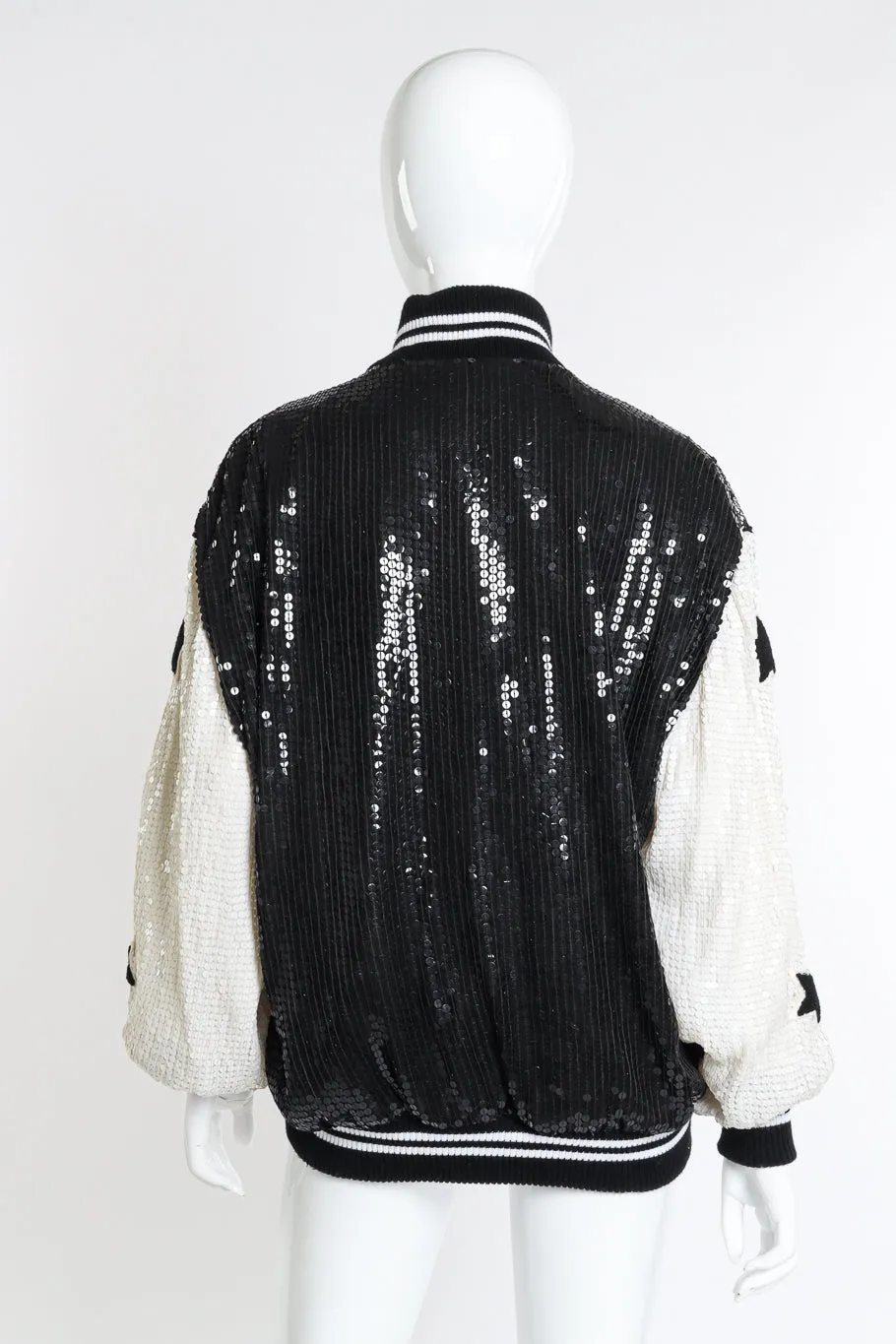 Sequined Letterman Bomber Jacket