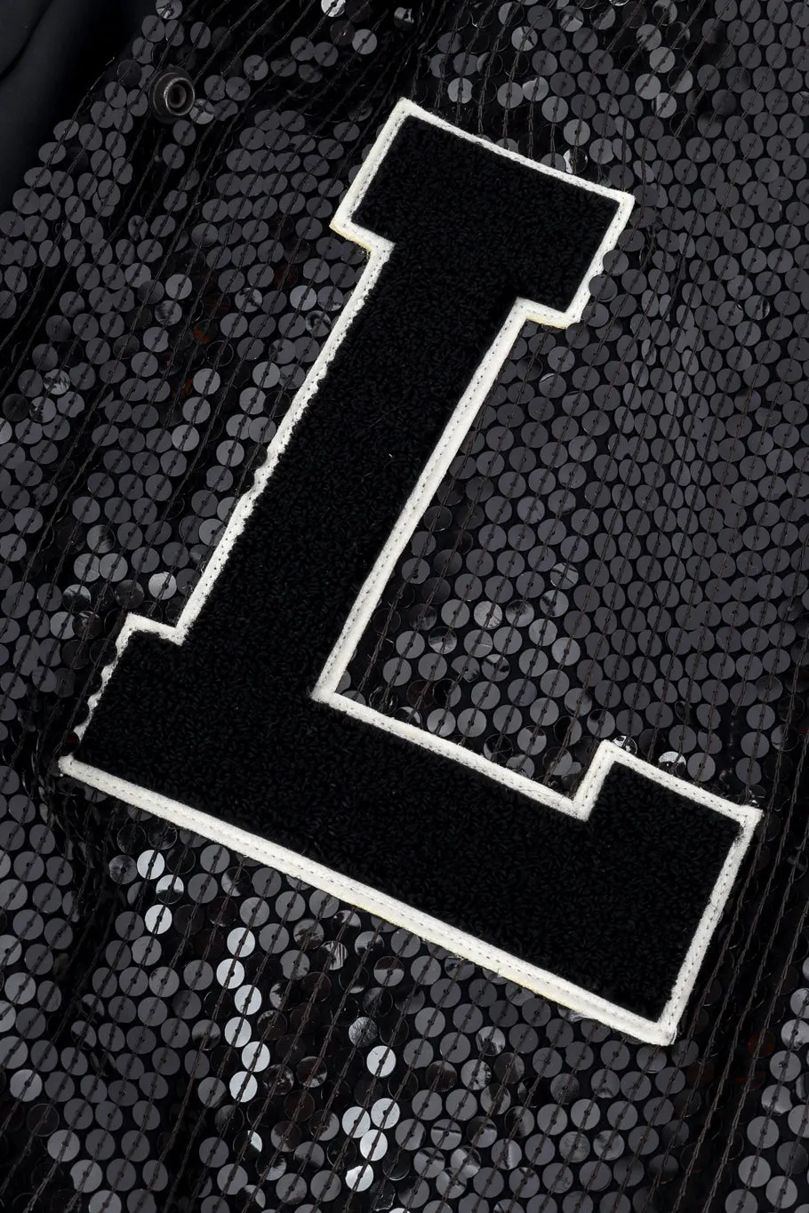 Sequined Letterman Bomber Jacket