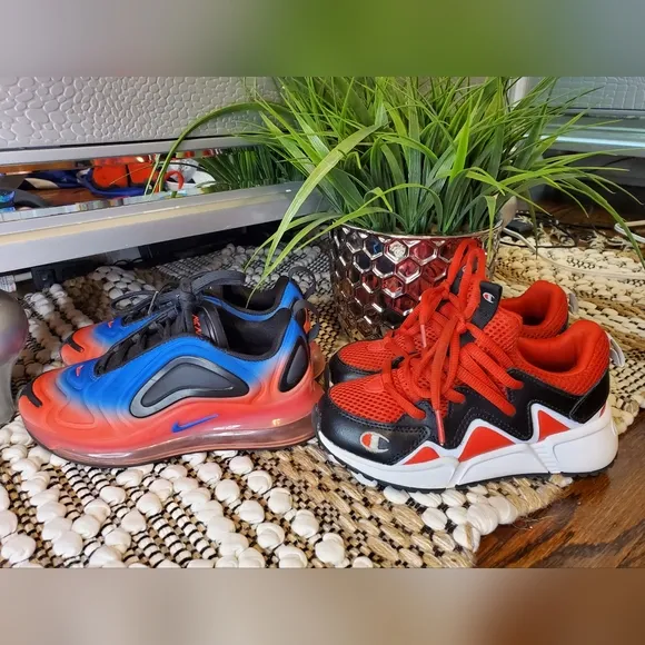 Set Nike Big kids Air Max 720 &amp; Shampion Ripple SlipOn Low Trainer Snaekers