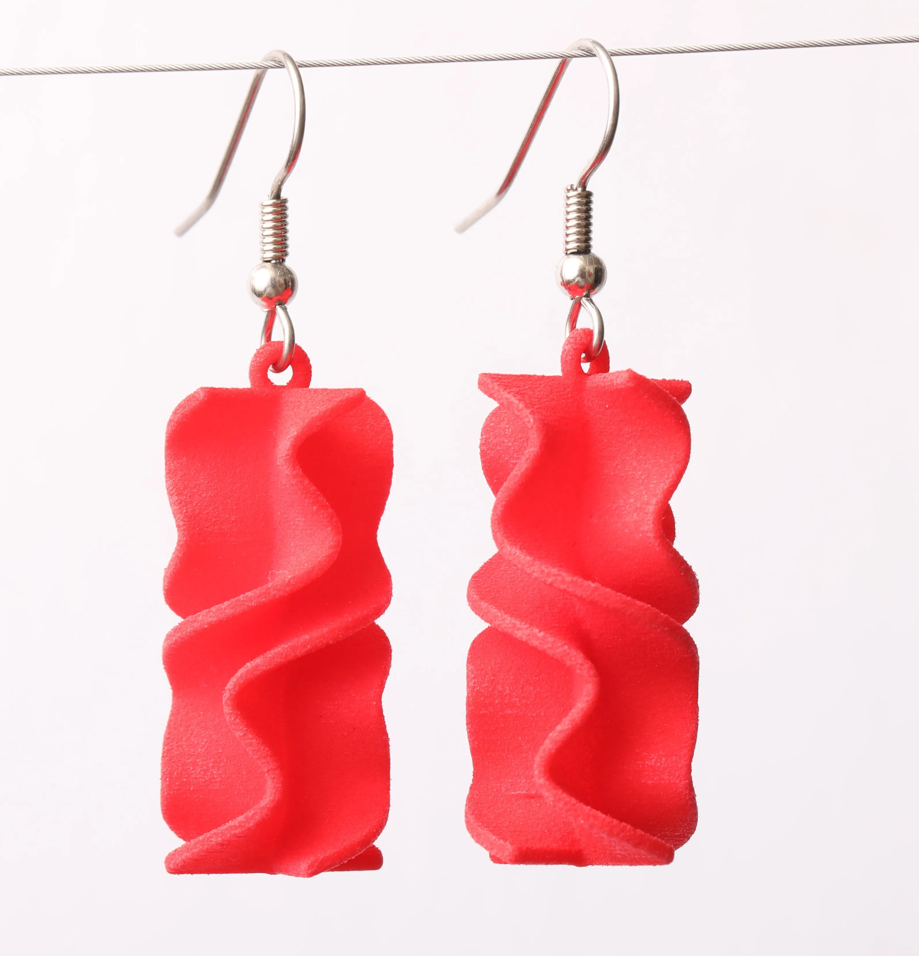 Sinusoidal Rotini Earrings (Nylon)