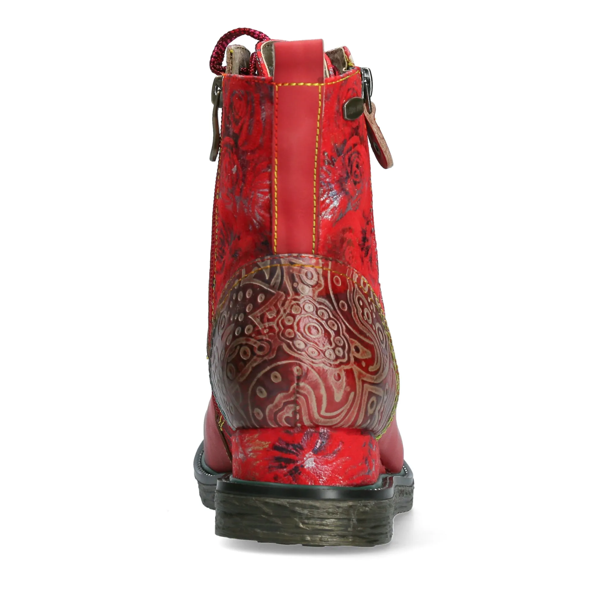 SIZE 36* Flaming Red Ercnaulto36 Wedge Ankle Boots