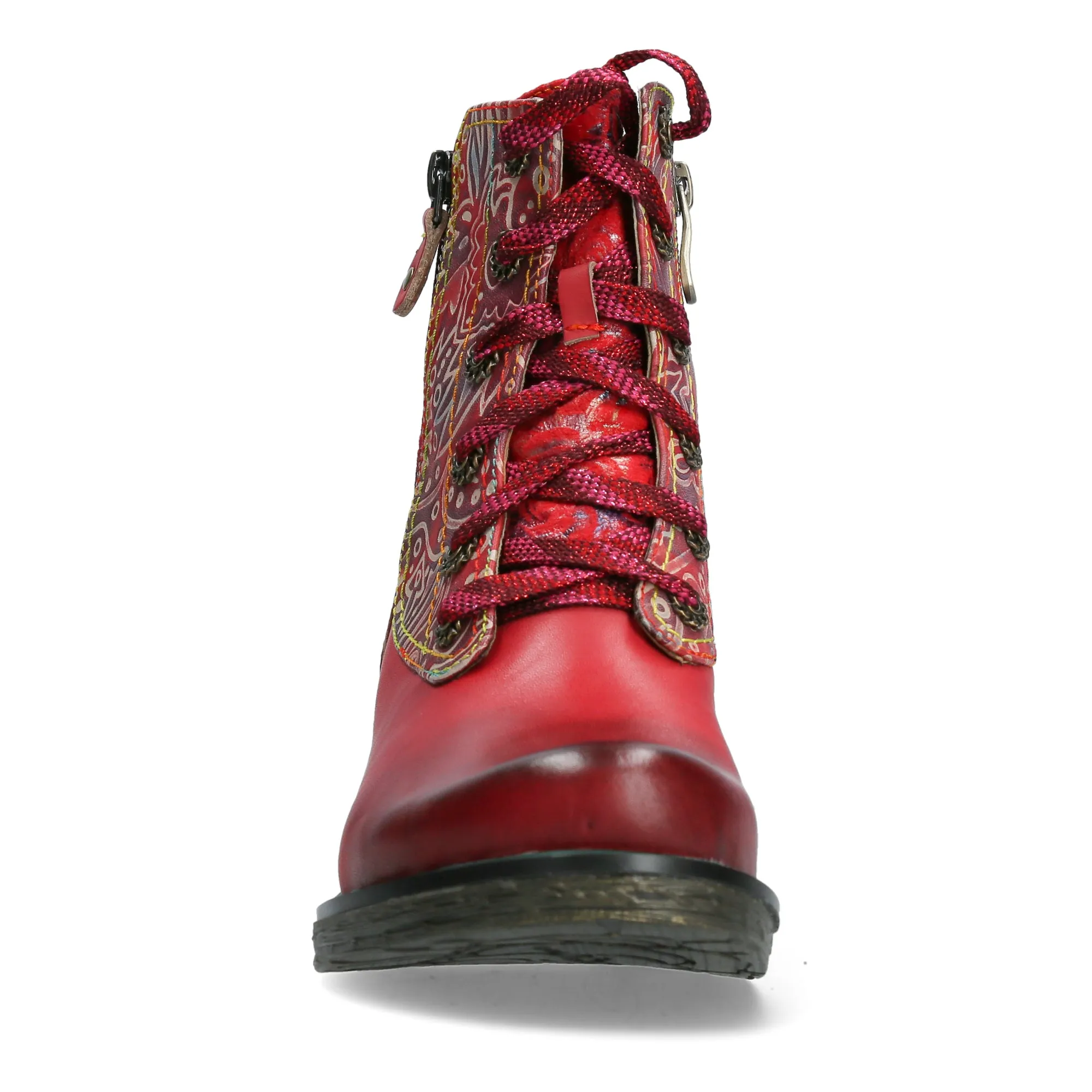 SIZE 36* Flaming Red Ercnaulto36 Wedge Ankle Boots