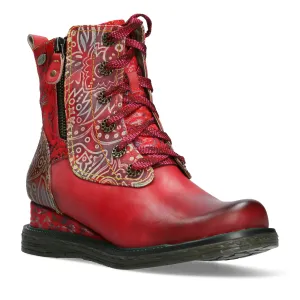 SIZE 36* Flaming Red Ercnaulto36 Wedge Ankle Boots