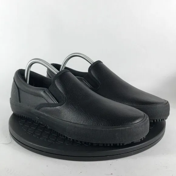 Skechers Slip Resistant Slip On Work Shoes Triple Black 771050 Men's Size 9.5