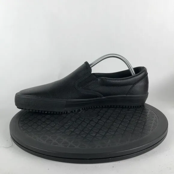 Skechers Slip Resistant Slip On Work Shoes Triple Black 771050 Men's Size 9.5