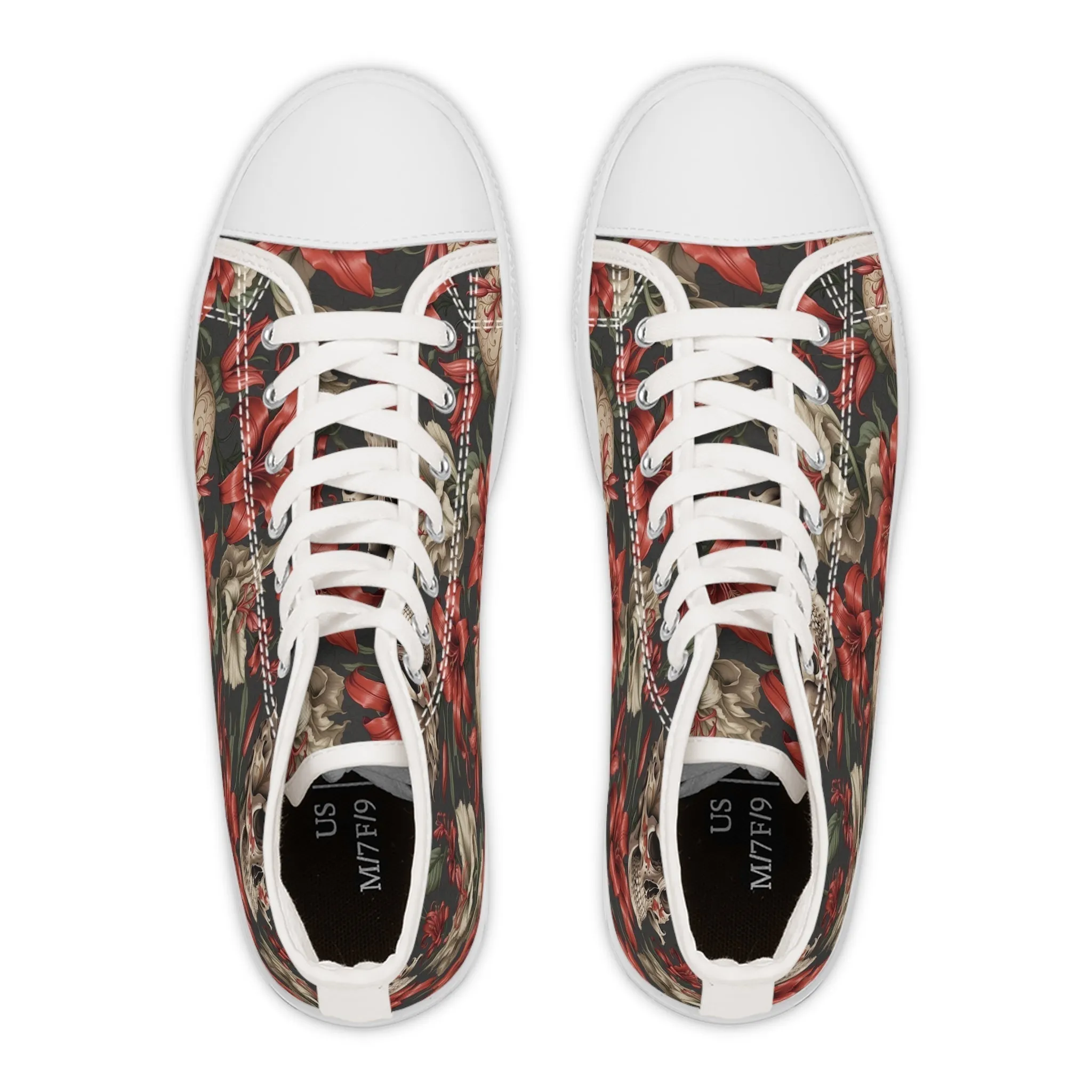 Skulls and Lillies Women's High Top Sneakers