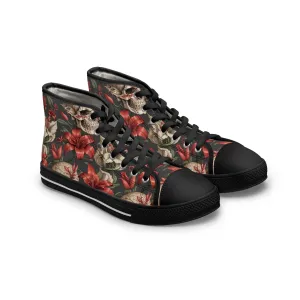 Skulls and Lillies Women's High Top Sneakers