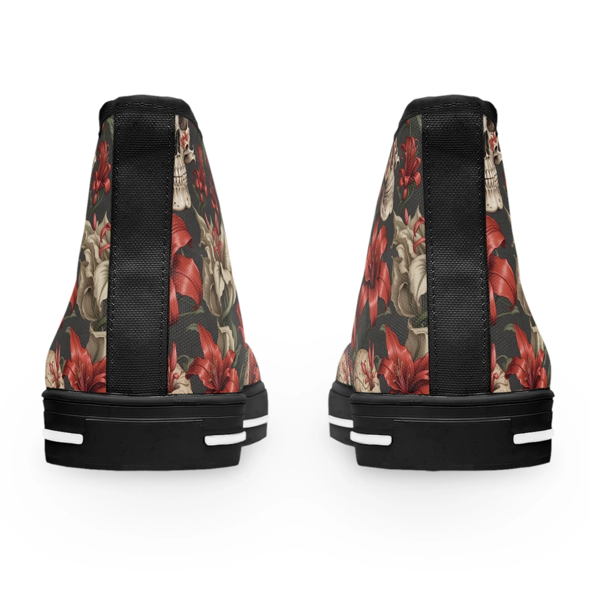 Skulls and Lillies Women's High Top Sneakers