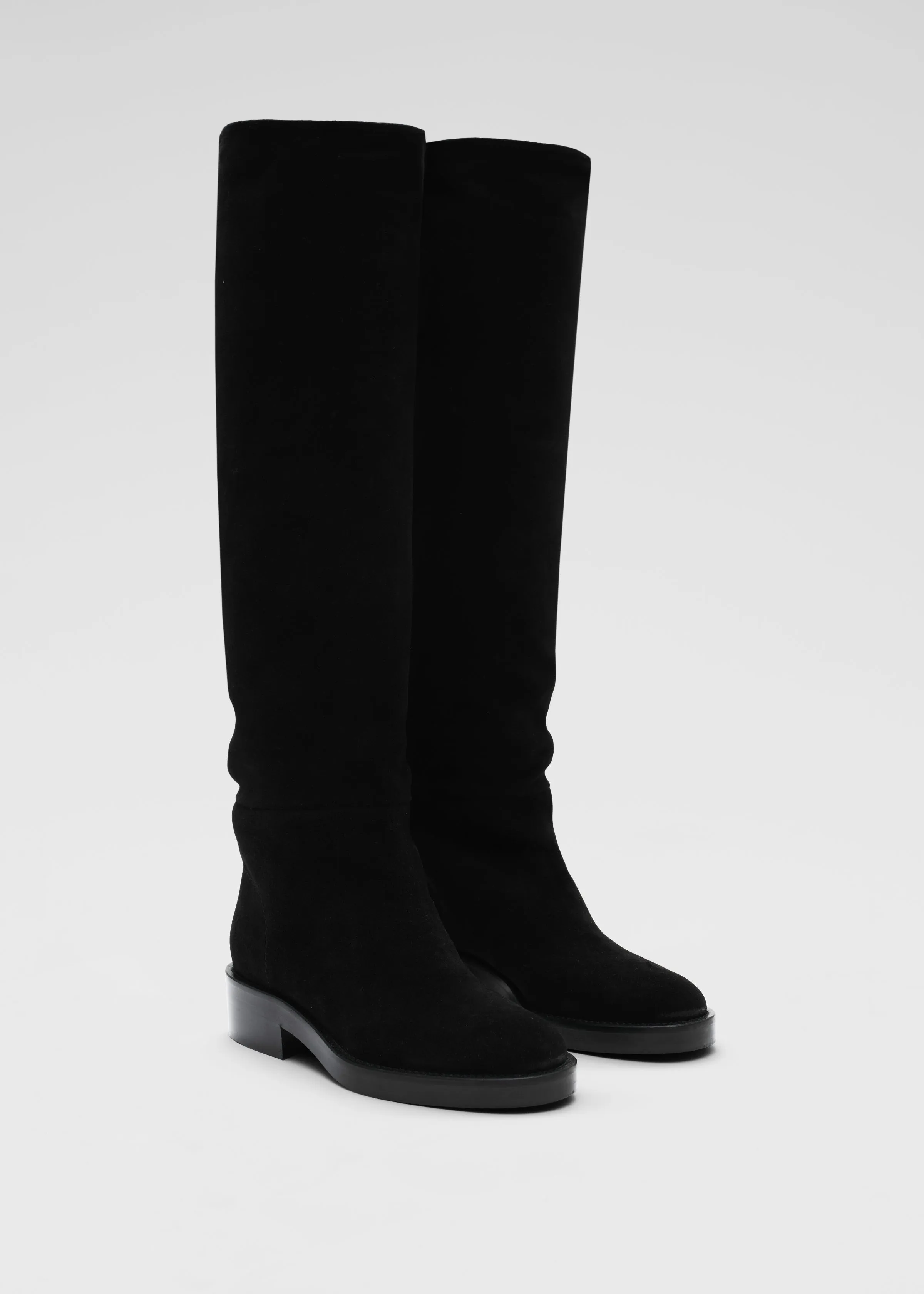 Slouch Boot in Suede  -Black