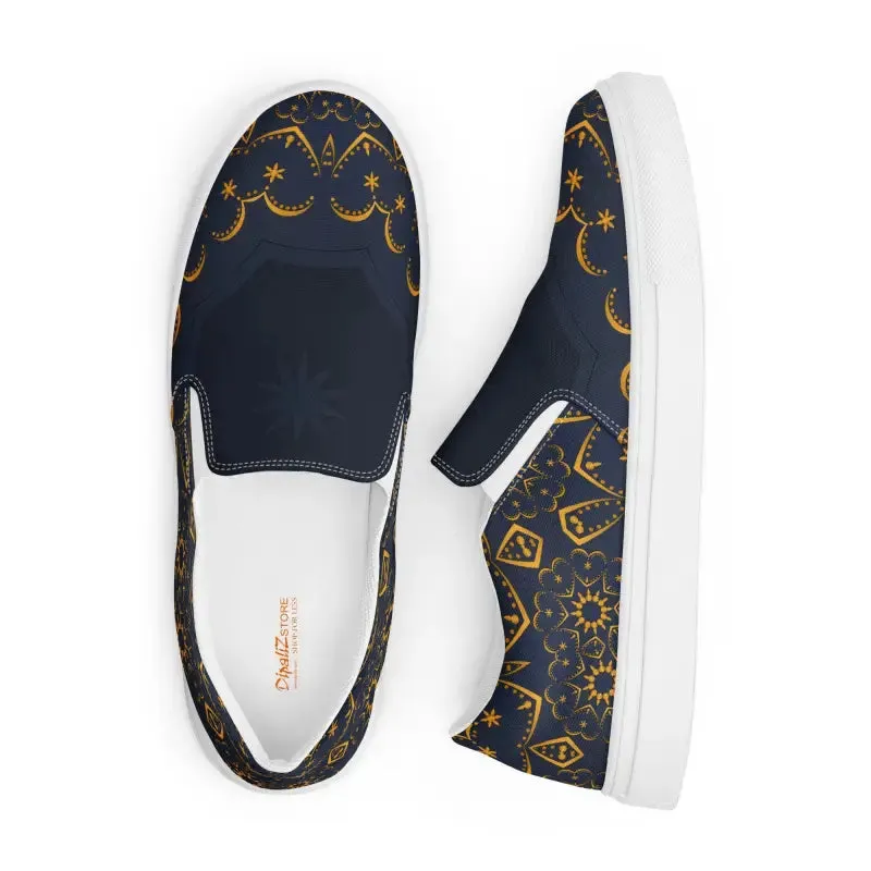 Step Into Spotlight in Gold Canvas Shoes