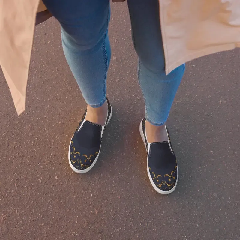 Step Into Spotlight in Gold Canvas Shoes