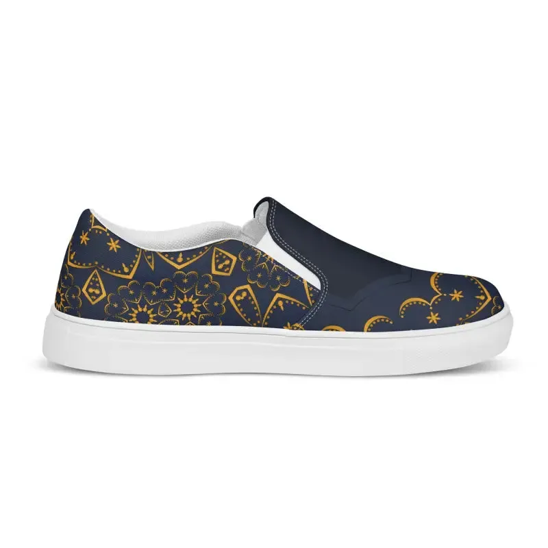Step Into Spotlight in Gold Canvas Shoes